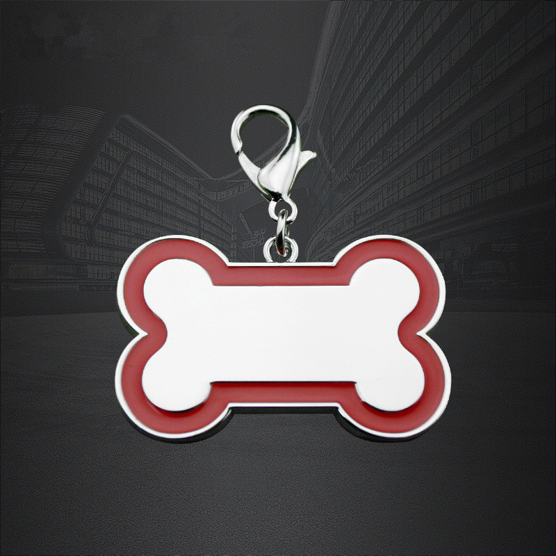 Customize Zinc Alloy Dog Tags Bone Design Pet Tag with QR Code